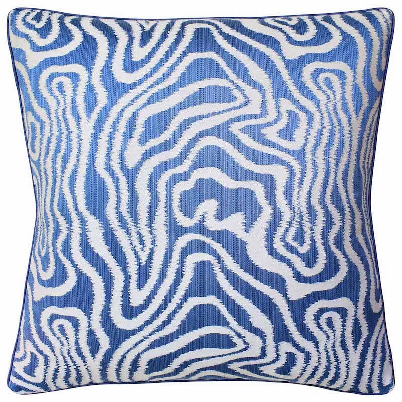 Alessandro Blue Decorative Throw Pillow by Ryan Studio | Fig Linens and Home | Thibaut Fabric