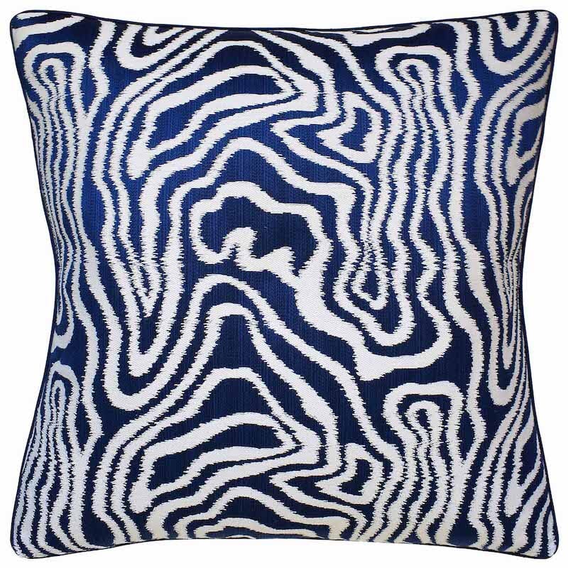 Alessandro Navy Blue Decorative Pillow by Ryan Studio | Fig Linens and Home | Thibaut Fabric