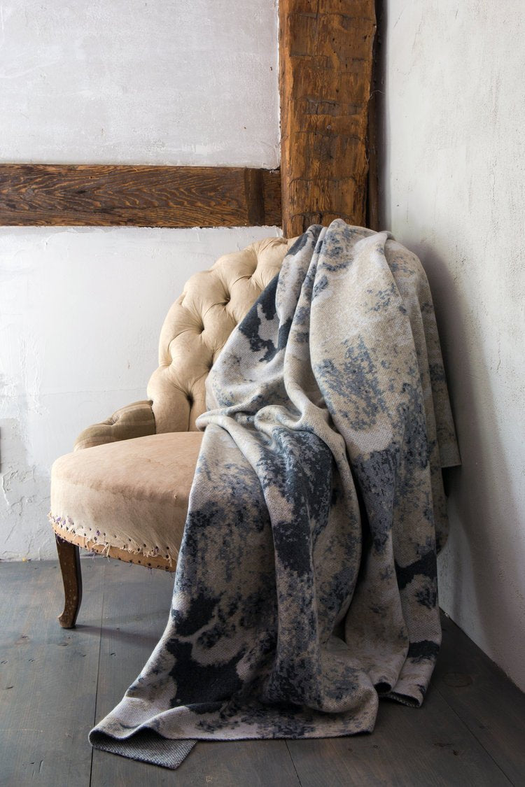 Saved NY Clouds Cashmere Throw in chair