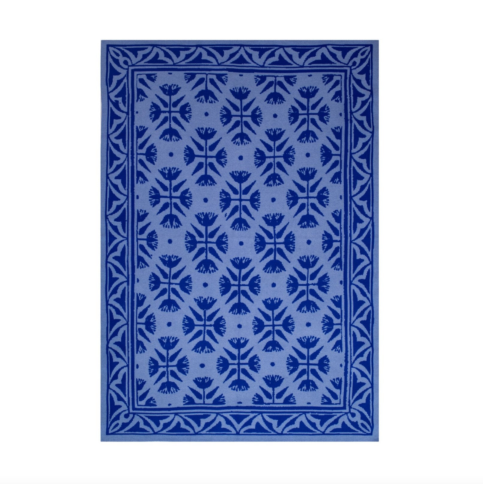 Saved New York Monaco Cashmere Blanket in Blue - Folded | Fig Linens