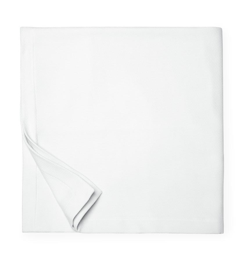 Allegra White Cotton Blanket by Sferra | Fig Linens and Home