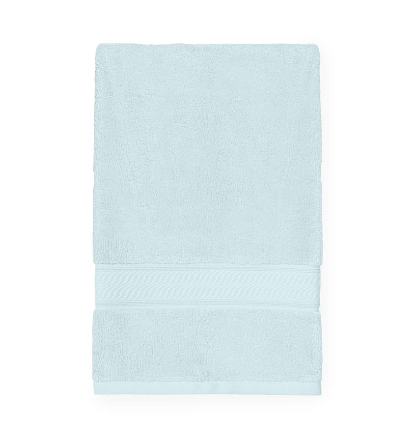 Fig Linens - Sferra - Amira Arctic Blue Bath Towel
