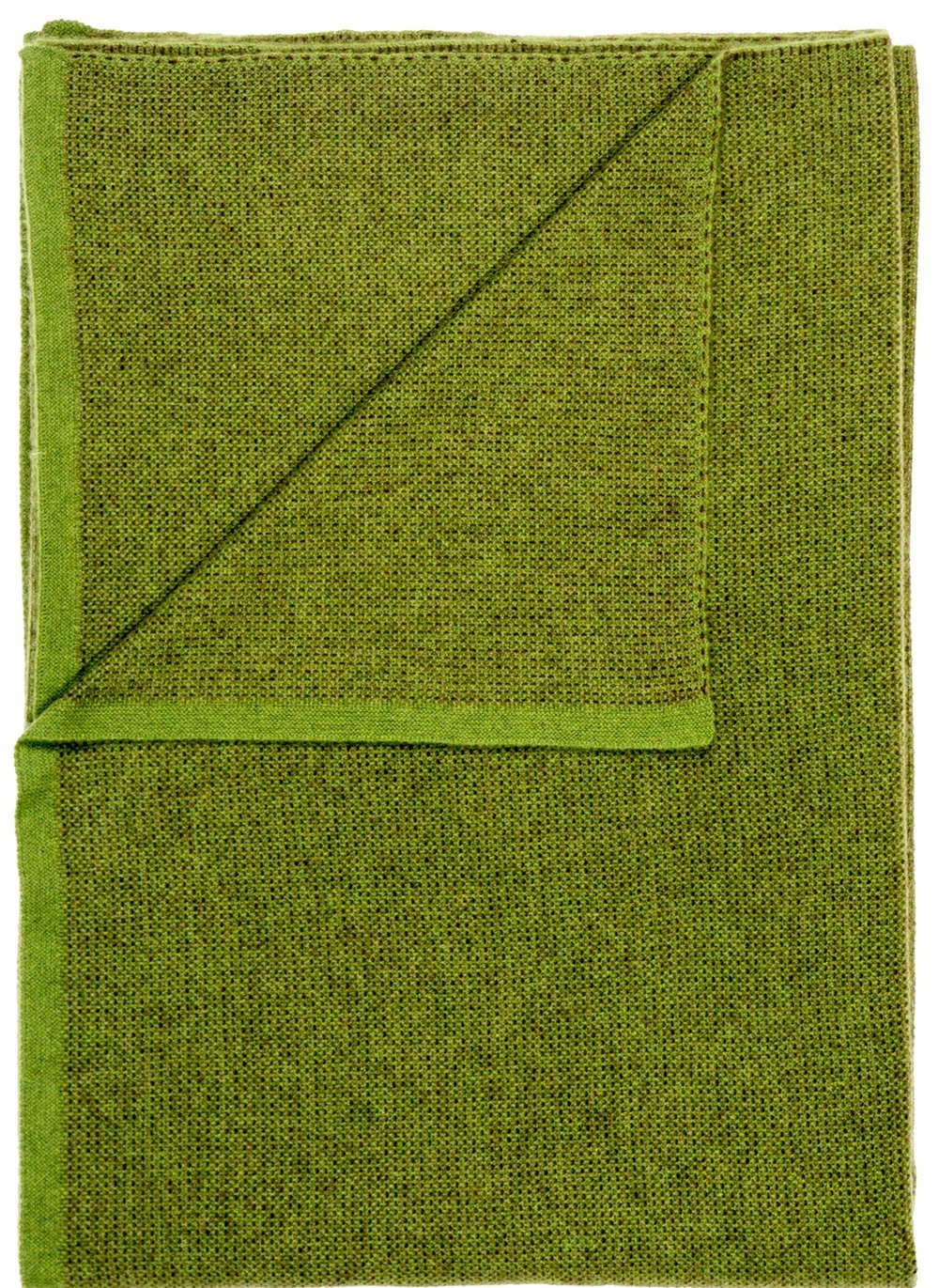 Saved New York Moss Green Throw Folded - Fig Linens