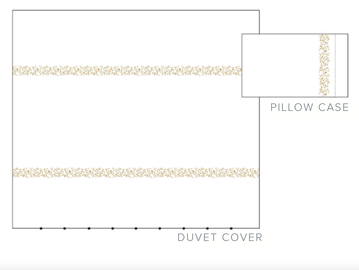 Fig Linens - Selvaggia Bedding by Dea Linens - Duvet and pillowcase