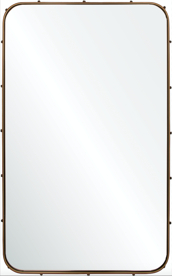 Brompton Leather Wrapped Mirror by Michael S. Smith | Fig Linens