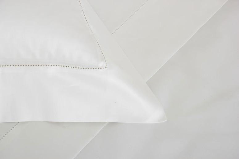 Frette Single Ajour Milk Sheet Close-up | Fig Linens
