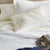 Ivory Pillowcases on Bed - Soprano Sateen - Peacock Alley Bedding at Fig Linens and Home - 2