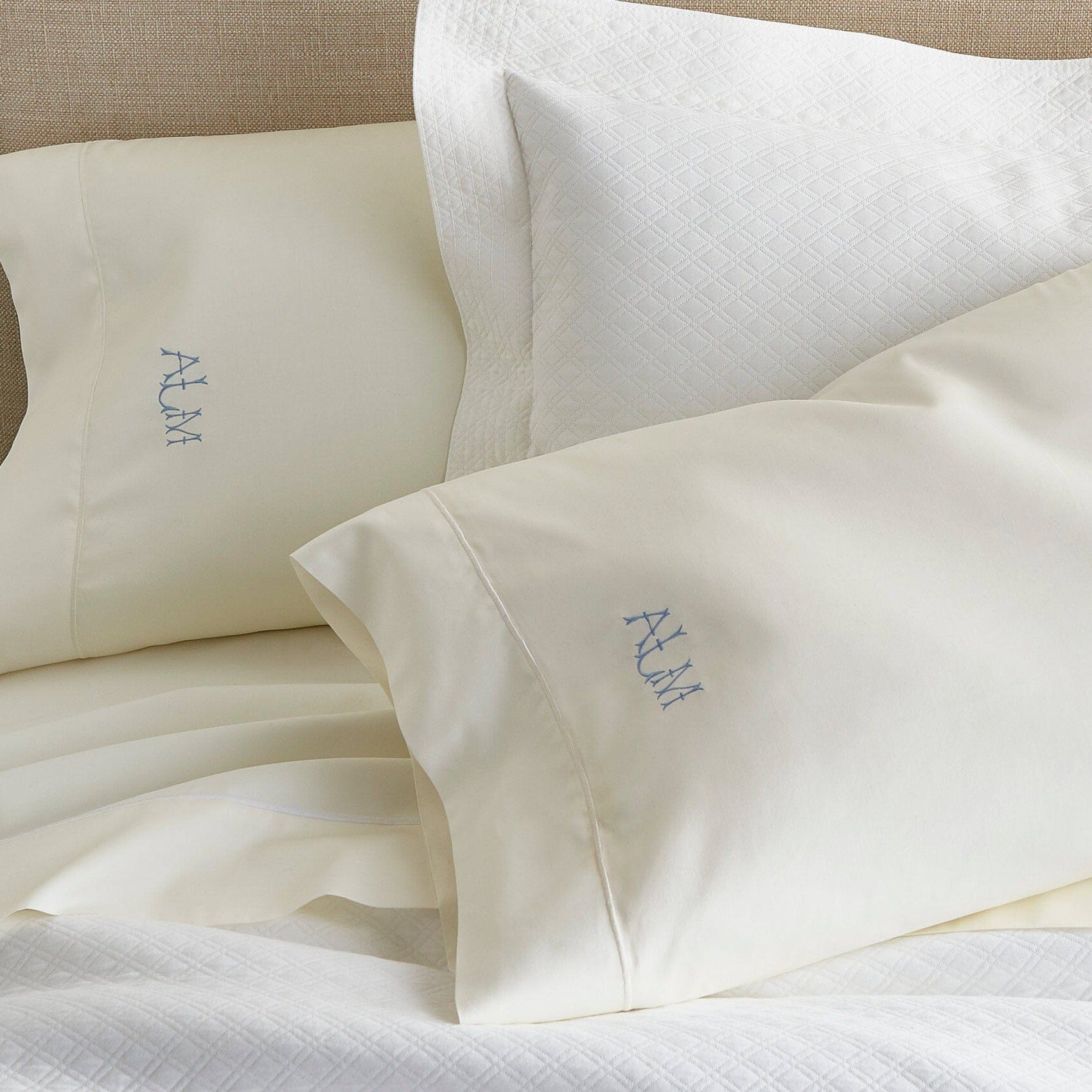 Ivory Duvet Cover - Soprano Sateen - Peacock Alley Bedding at Fig Linens and Home