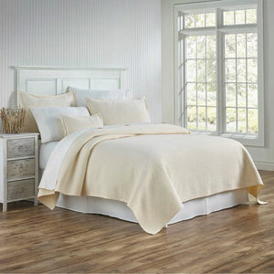 Traditions Linens - Tracey Coverlet by TL at Home in Cream - Bedding at Fig Linens and Home
