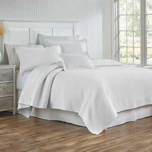 Traditions Linens - Tracey Coverlet by TL at Home in White - Bedding at Fig Linens and Home