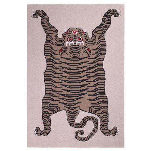 Natural Tiger Rug Cashmere Throw by Saved NY | Fig Linens