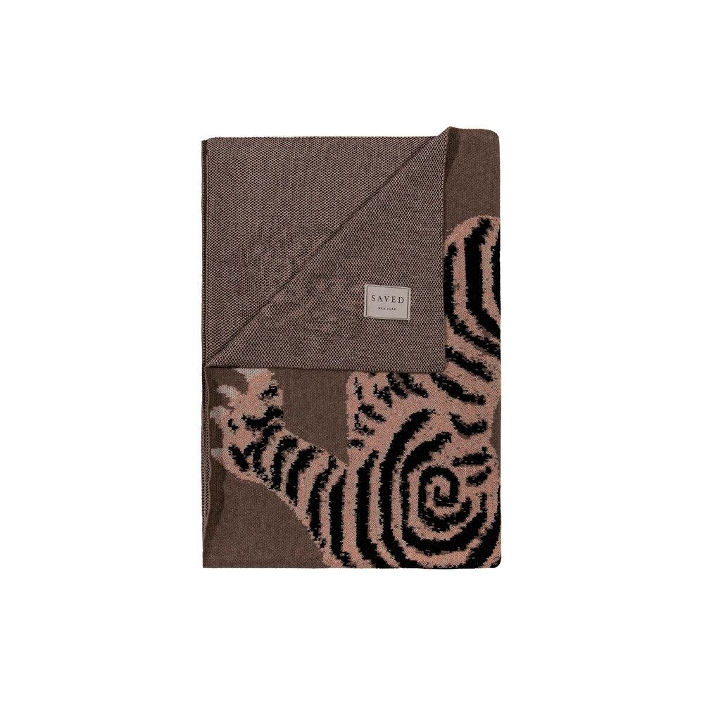 Fig Linens - Tigers Cashmere Blankets by Saved NY - Folded