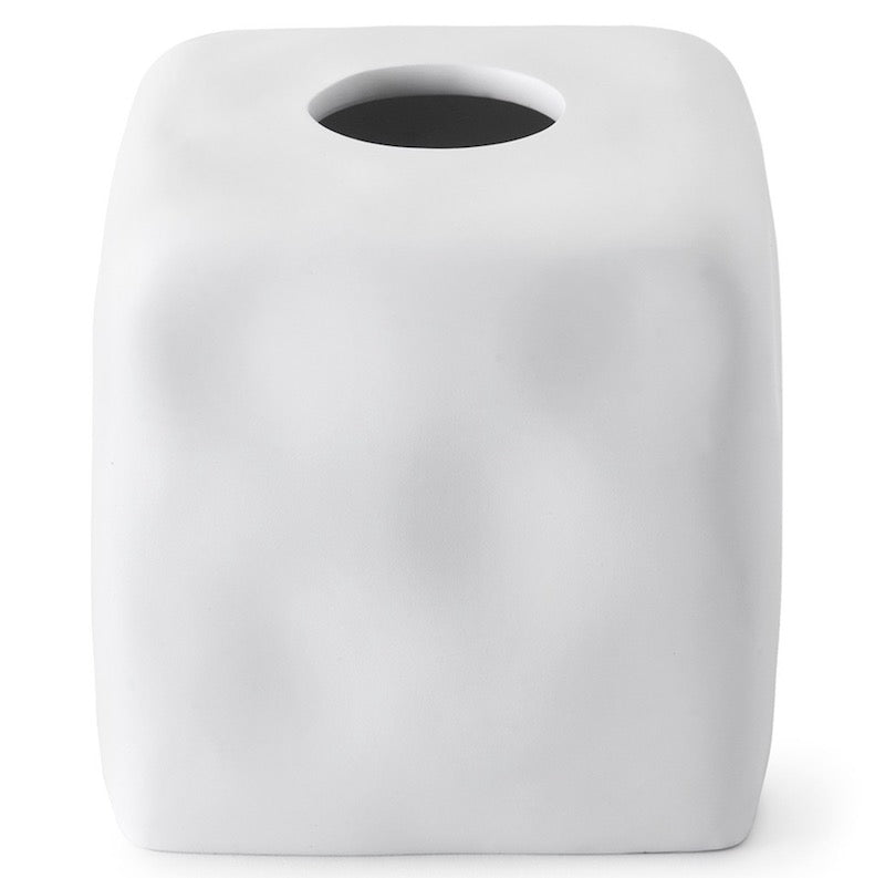 Montecito White Tissue Box - Bath Accessories - Kassatex at Fig Linens and Home