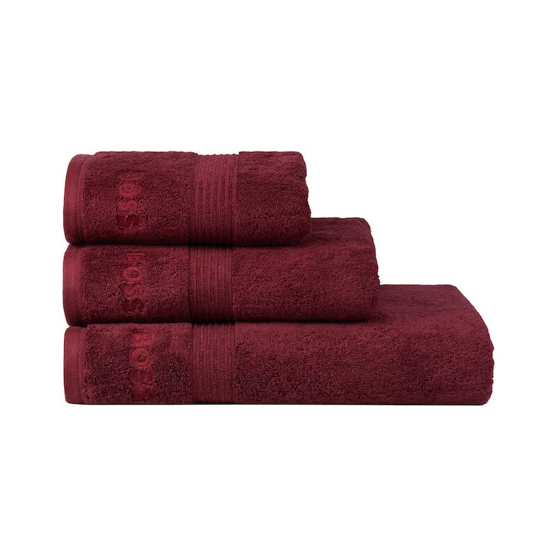 Loft Rumba Bath Towels by Hugo Boss Home - Stack of Towels - Fig Linens and Home