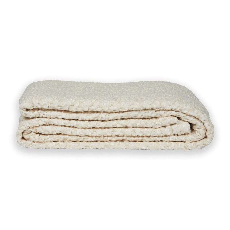 Bedspread - Traditions Linens - Cypress Cotton Blankets by TL at Home in Ivory - Fig Linens and Home