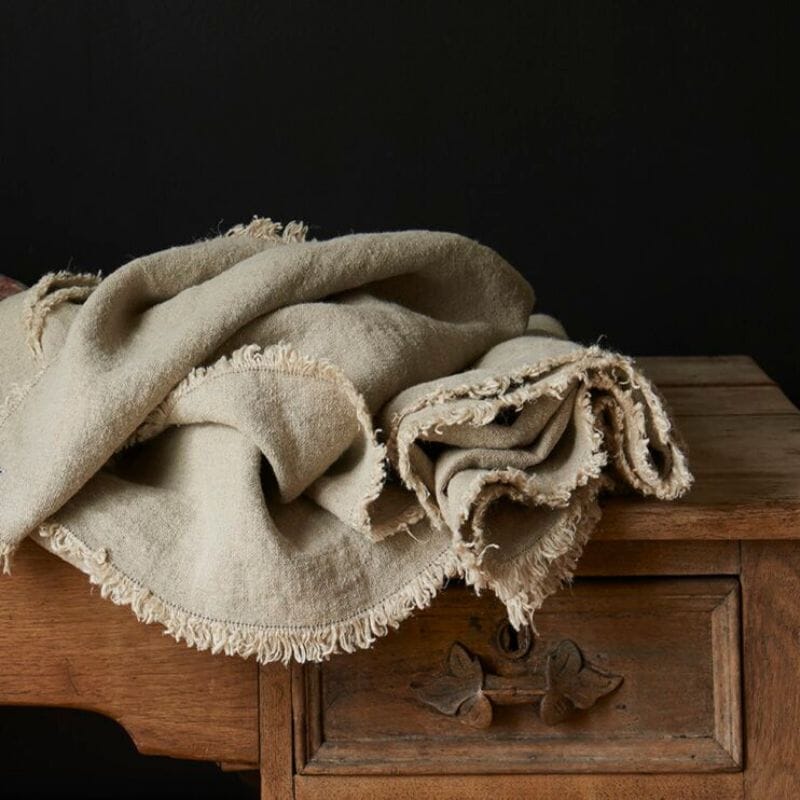 Traditions Linens Blanket - Rustic Linen Throws by TL at Home - Fig Linens and Home

