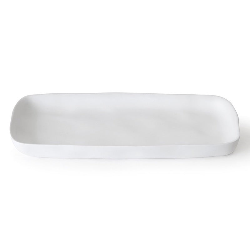 Montecito White Tray - Bath Accessories - Kassatex at Fig Linens and Home