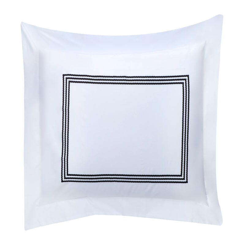 Windsor Black Pillow Sham - Downright Bedding at Fig Linens and Home