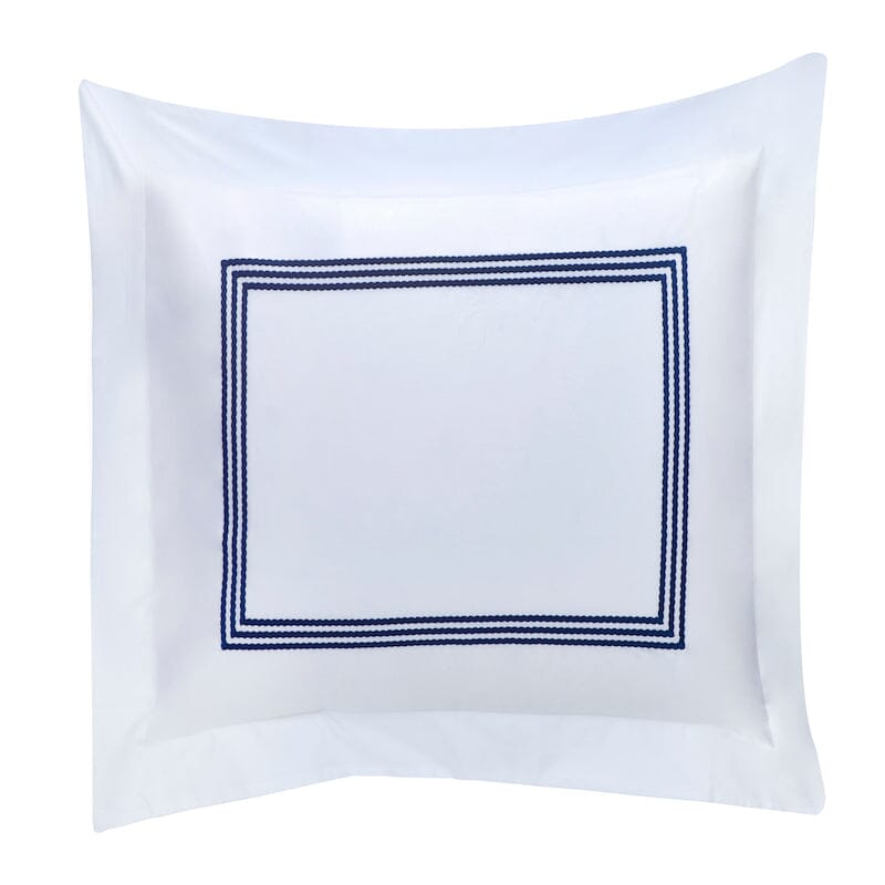 Windsor Navy Blue Pillow Sham - Downright Bedding at Fig Linens and Home
