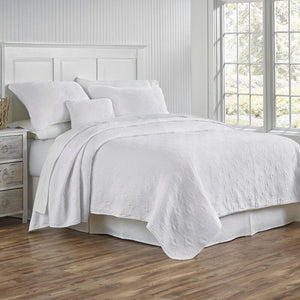 Traditions Linens - Whitney coverlets in White by TL at Home - Fig Linens and Home