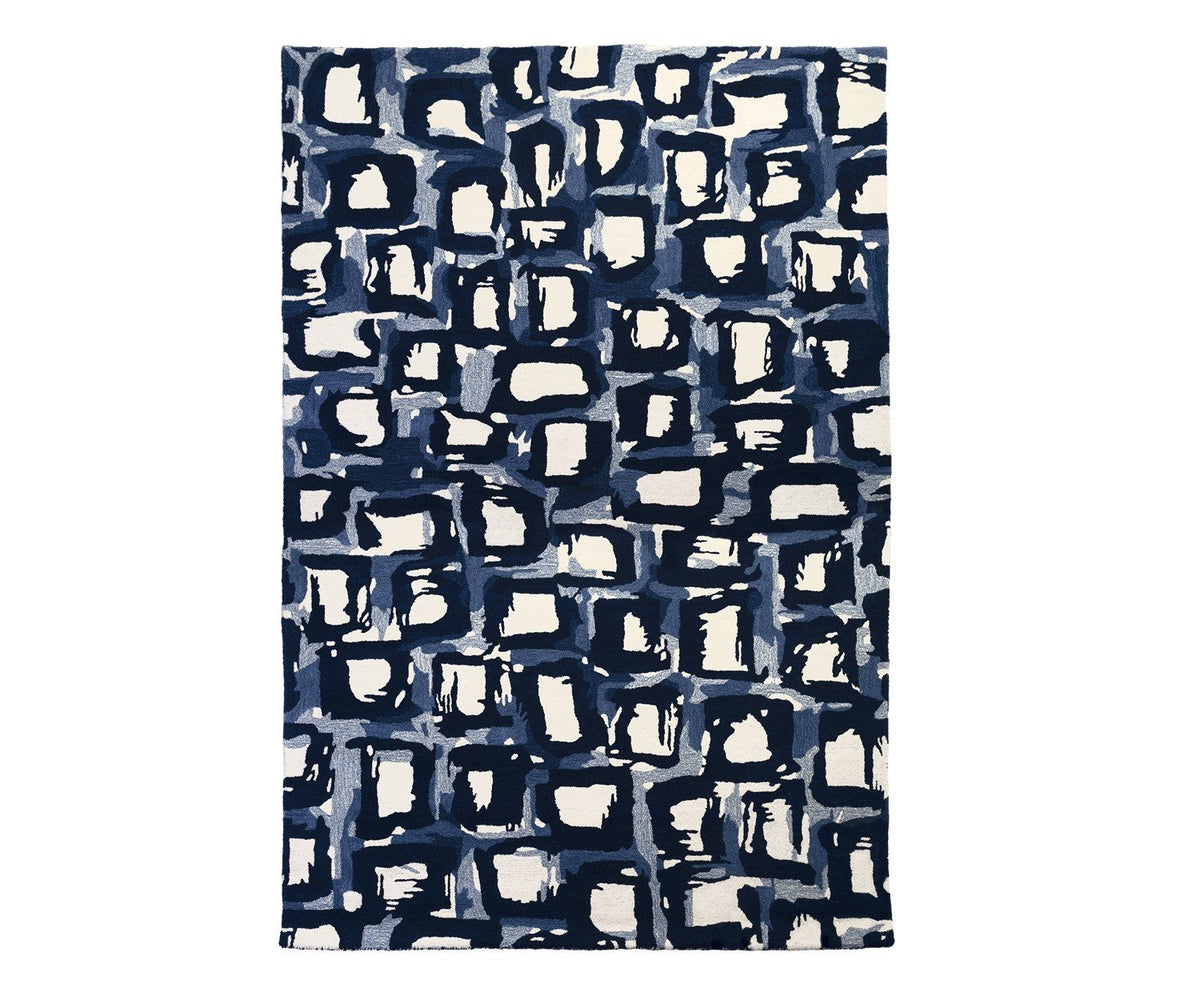 Astia Indigo Blue Rug in 3 Sizes | William Yeoward Floor Rugs