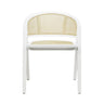 Aero White Cane Back Dining Chair by Worlds Away - Front - Fig Linens and Home
