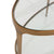 Brando TWO TIER GLASS TOP OVAL COFFEE TABLE IN ANTIQUE BRASS - Detail - Fig Linens and Home