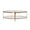Brando TWO TIER GLASS TOP OVAL COFFEE TABLE IN ANTIQUE BRASS - Worlds Away - Fig Linens and Home