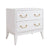 Kenna SABRE LEG 2 DRAWER SIDE TABLE WITH BRASS SWING HANDLE IN WHITE WASHED OAK - Side 2
