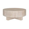 Oslo THICK TOP COFFEE TABLE WITH CROSS BASE IN CERUSED OAK - Table - Fig Linens and Home