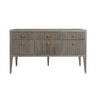 Palmer 6-Drawer Buffet Table Front - Smoke Grey - Worlds Away at Fig Linens and Home