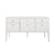 Palmer FLUTED SIX DRAWER BUFFET WITH BRASS KNOBS IN GLOSSY WHITE LACQUER - Front