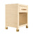 Pelham ONE DRAWER SIDE TABLE WITH RATTAN WRAPPED HANDLE IN NATURAL GRASSCLOTH - Front