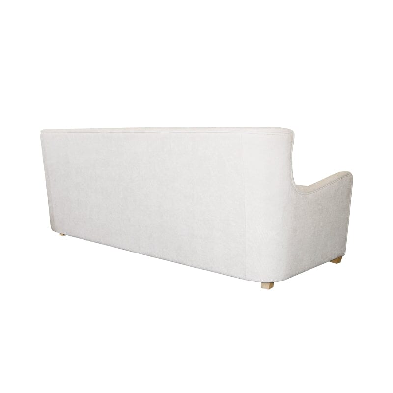 Kaleb WINGBACK SOFA WITH CERUSED OAK FEET IN IVORY PLAIN WEAVE UPHOLSTERY - Back of Sofa