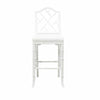 Annette White Counter Stool by Worlds Away - Front View - Chippendale