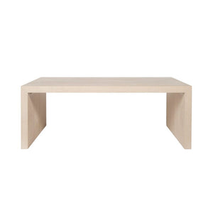 Kenneth Cerused Oak Coffee Table by Worlds Away | Front View of Coffee Table