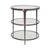 Vienna Round Glass Top Side Table in Gunmetal Finish - Alternate View