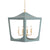 Wimble Blue Pagoda Lantern with Gold Leaf by Worlds Away | Pendant Lighting 1