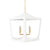 Wimble White Pagoda Lantern with Gold Leaf by Worlds Away | Pendant Lighting 1