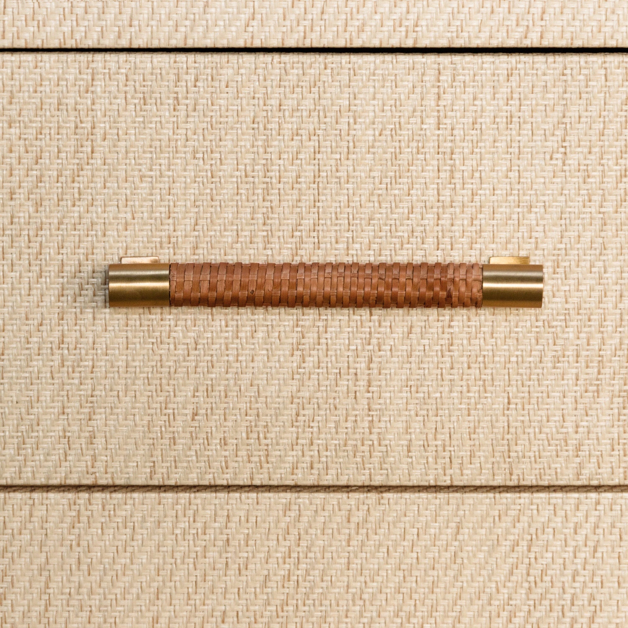 Dresser Handle in Rattan - Winchester Natural Six Drawer Chest by Worlds Away