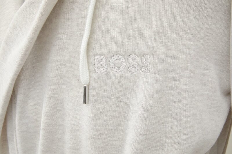 Robe - Boss Sense Natural Hooded Bathrobe (Unisex) by Hugo Boss Home - Chest View