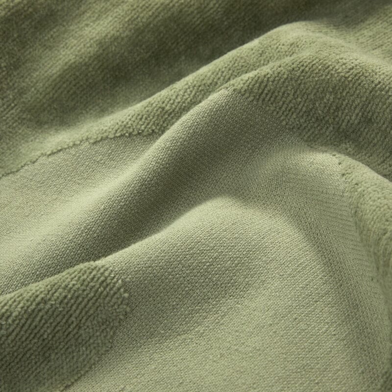 Hugo Boss Home ZUMA Cool Green Jacquard Velour Beach Towel - Fabric Detail - Fig Linens & Home