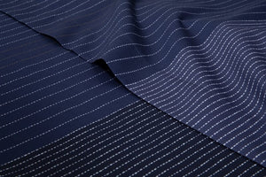 Tennis Stripes Navy Bedding by Hugo Boss Home - Flat Sheet Detail - Fig Linens and Home