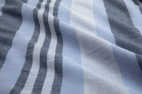 Hugo Boss Home Searide Blue Foutah with closing belt - Fabric Detail - Fig Linens and Home