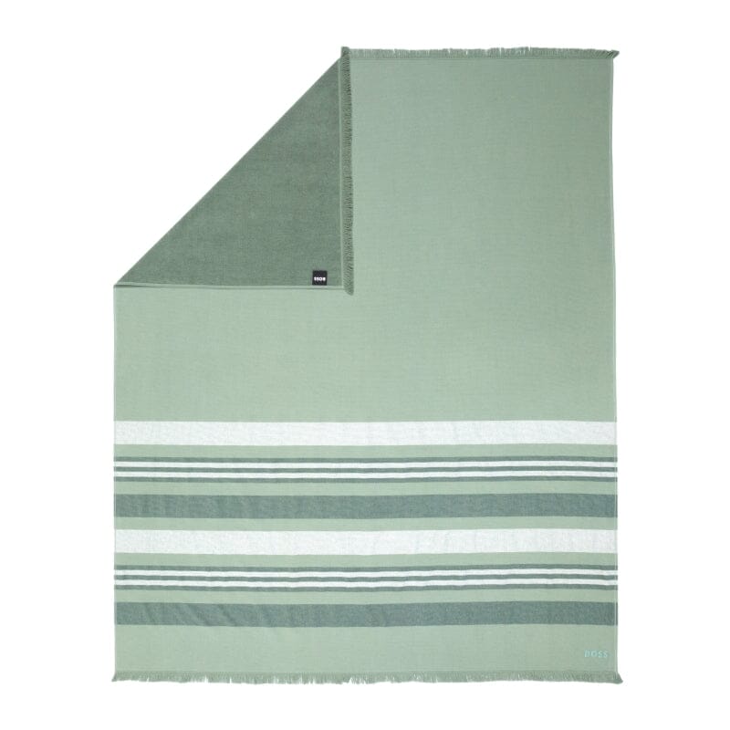 Hugo Boss Home Searide Green Foutah with closing belt - Fold - Fig Linens and Home