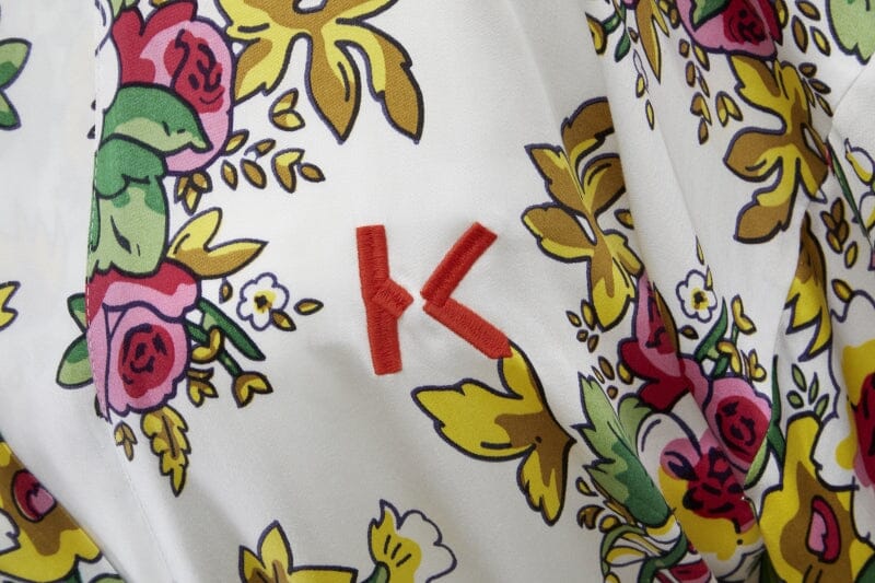 Kenzo Paris K POPFLOWER Kimono Bathrobe (Women's) - Logo - Fig Linens and Home