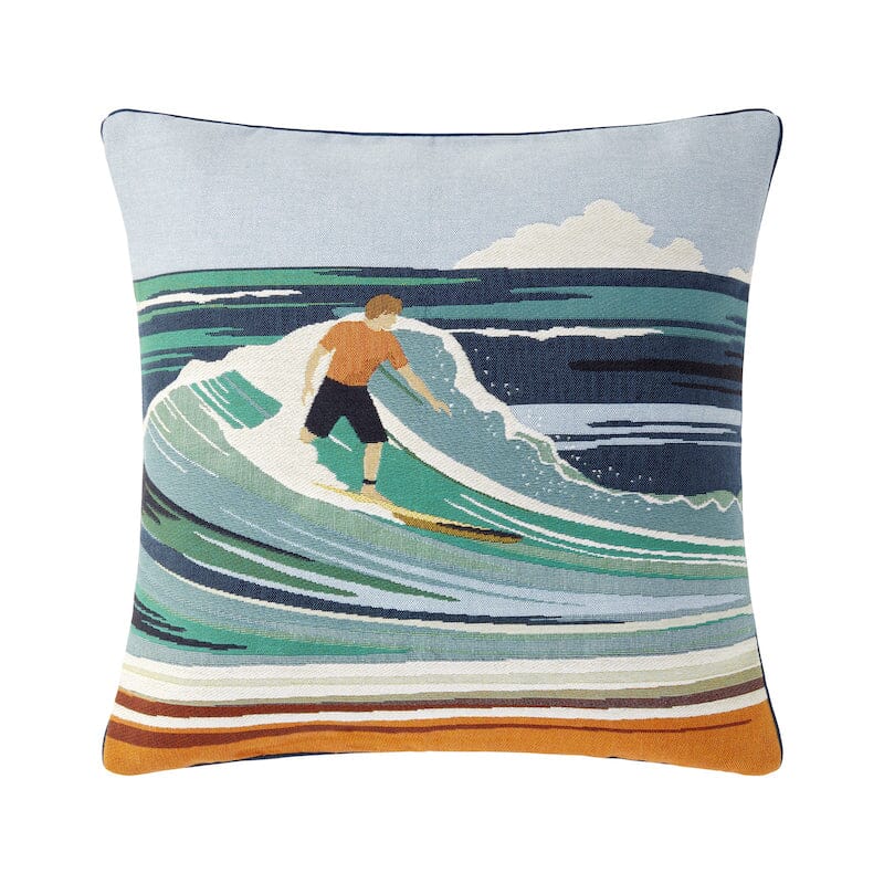 La Vague Ciel Decorative Throw Pillow Iosis Pillows FIG LINENS AND HOME