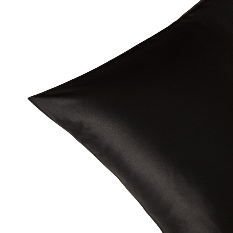 Hugo Boss Home SILK SHAM Black Silk Sham Standard (Single) in a box - Corner - Fig Linens and Home