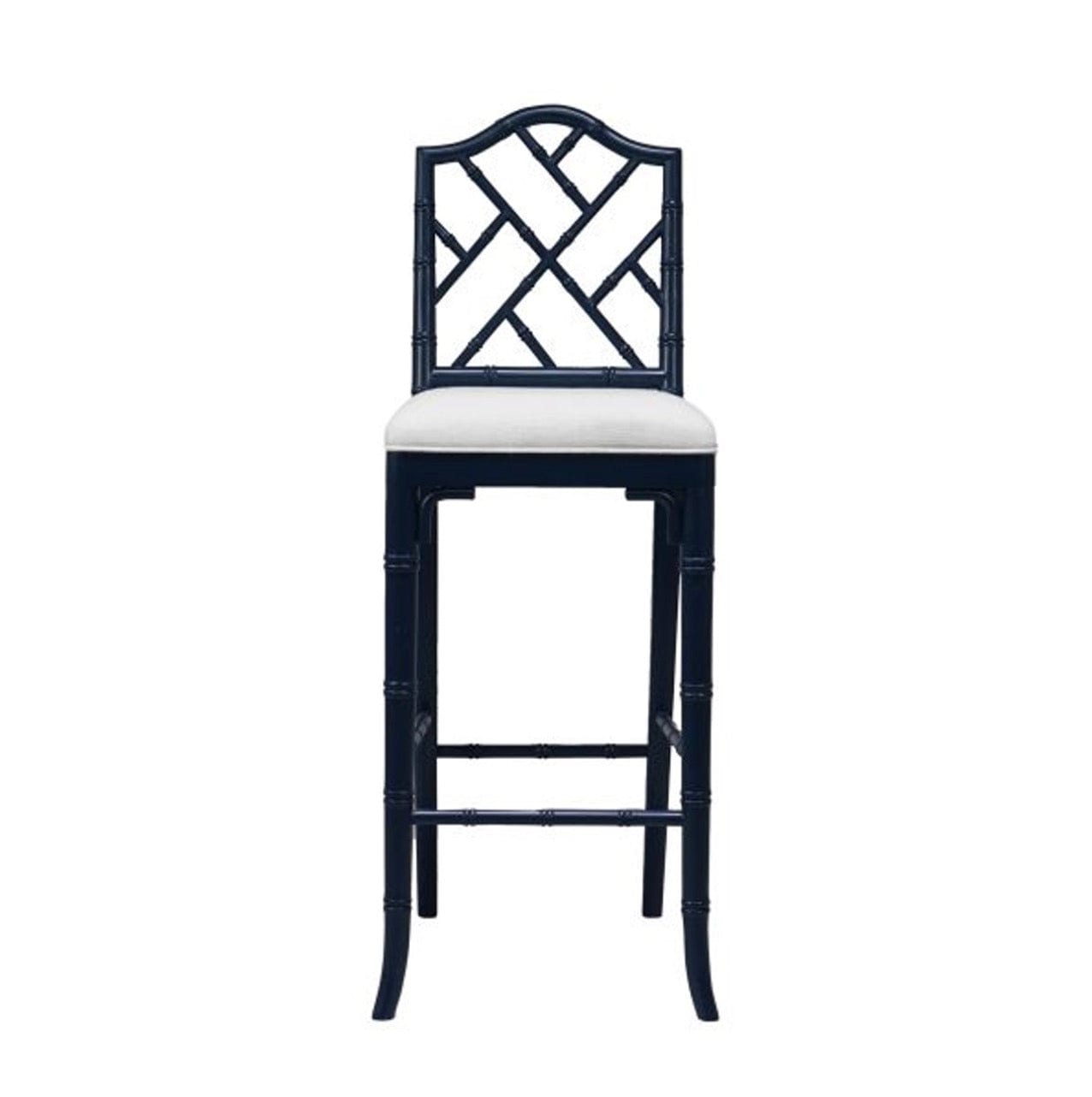 Lloyd Navy Barstools by Worlds Away - Sideview