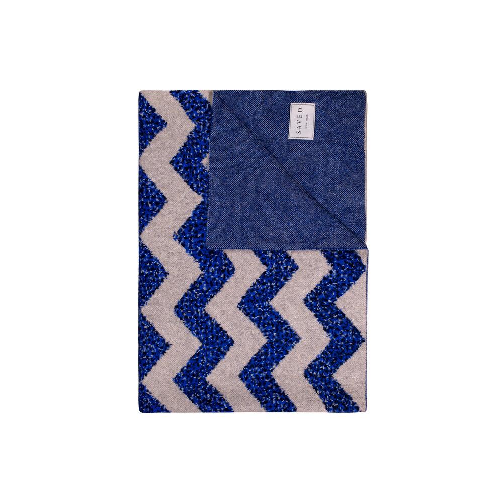 Fig Linens - Grape Zig Zag Cashmere Blankets by Saved New York
